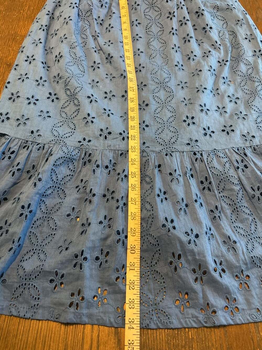 Dress Naod Blue Eyelet Embroidered Tiered Cotton Maxi Skirt - Picture 6 of 6